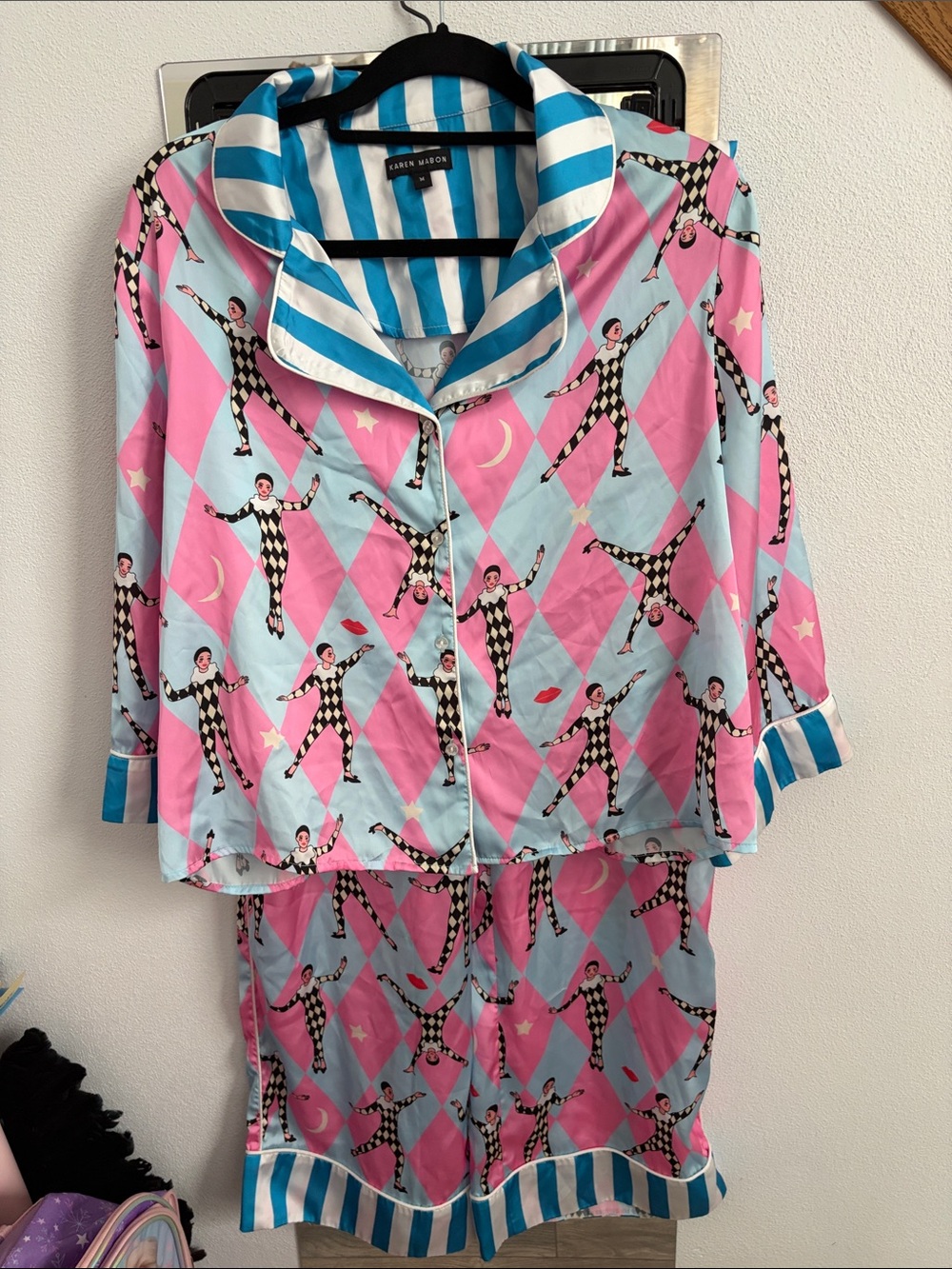 Karen Mabon Harlequin Pajama Set Medium - Picture 4 of 11
